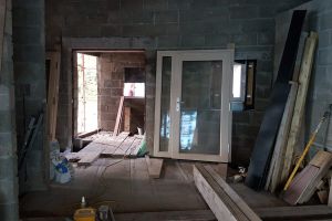 The internal porch door waiting to be installed.