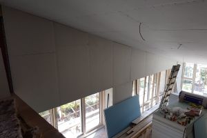 It's strange to see it all looking so uniform. Somehow the addition of the plasterboard has made the room feel smaller.